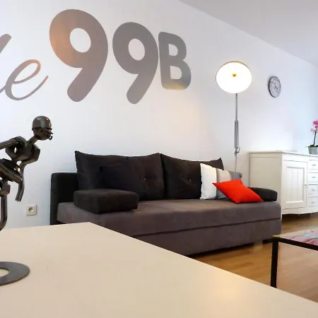 Le 99b Modern Queen Size Bed Connected Tv Daire