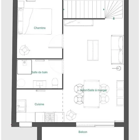 Daire Le 99b Modern Queen Size Bed Connected Tv *
